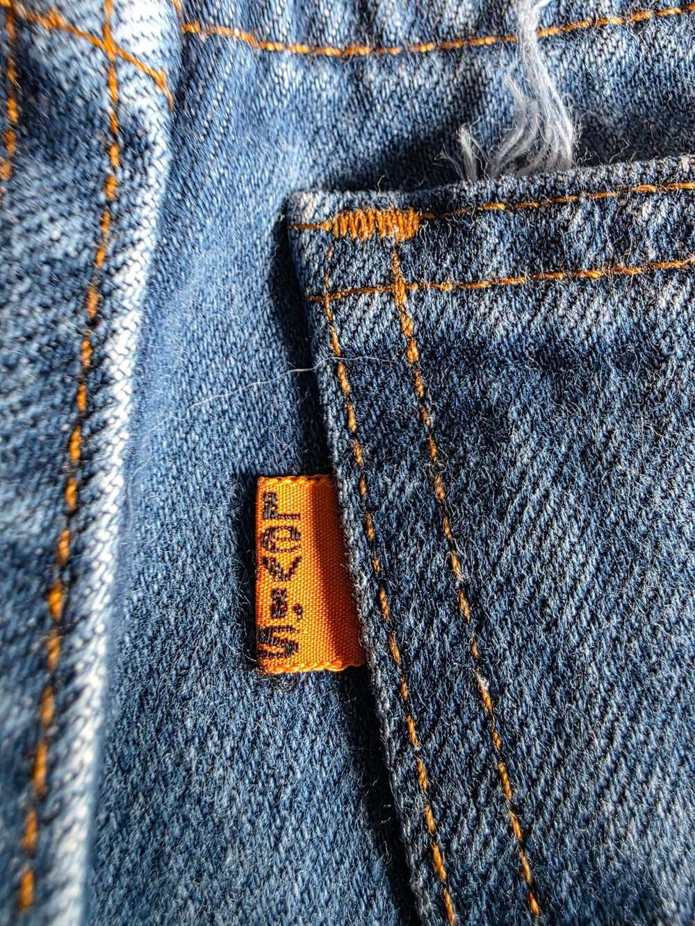 Vintage Levi's 20505-0217 Orange Tab Straight Leg Denim Jeans 31x30